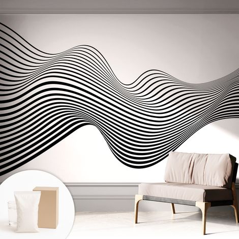 Tapete Vliestapete mit Kleber - Wanddekoration - Wandfolie - 3D Tapete Wand - Wohnungsdeko Dynamische Abstraktion 312x219 cm (1/5)