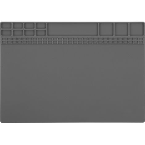 GARRYFIZH Tapis isolant de soudure électronique en silicone résistant à la chaleur, gris