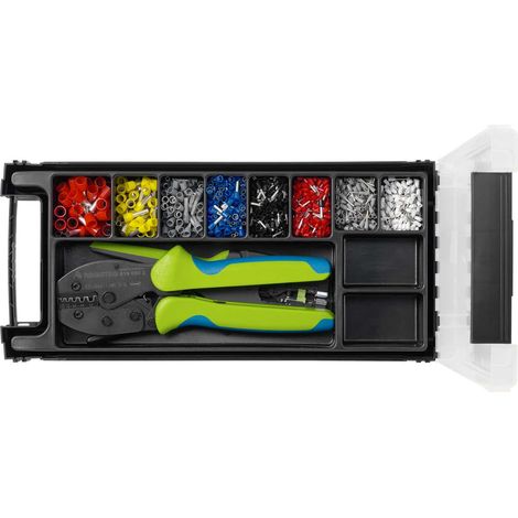 Rennsteig Aderendhülsen Kabelschuh Set Crimpzange inkl. Abisolierzange 0,5-10mm