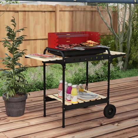 Barbecue a Carbone con Termometro per Patio e Giardino, Nero
Barbecue au charbon avec thermomètre pour terrasse et jardin, noir