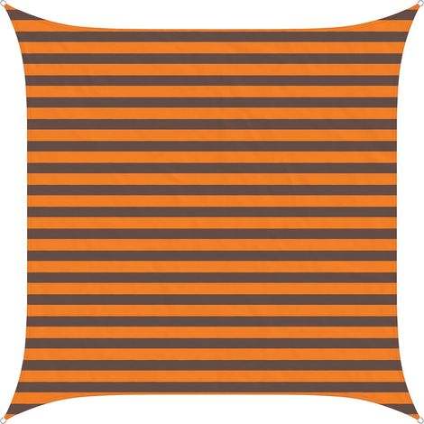 Maison Exclusive - Sonnensegel Orange und Braun 2,5 x 2,5 m 100 %