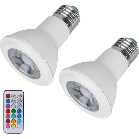Ampoule LED projecteur RGB 40W à changement de couleur avec télécommande pour éclairage décoratif de fête 85-265V (RGb Blanc chaud) (1/5)