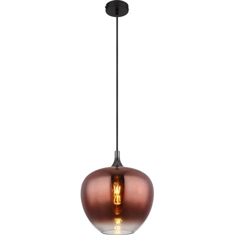 Globo - lámpara colgante - MAXY - rojo - vidrio - Ø 29cm - E27 -