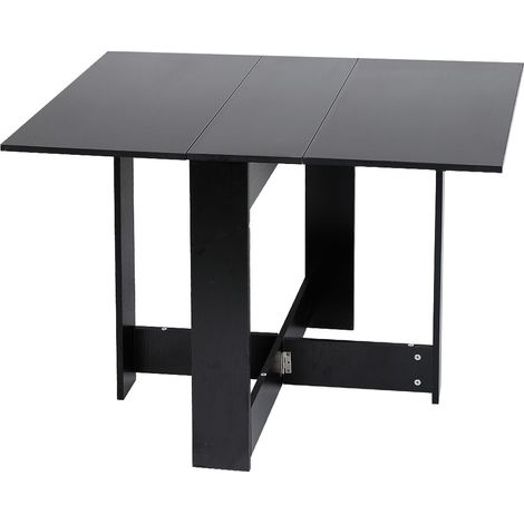 Mesa Plegable Madera 140x80x74cm Escritorio Estante Estanteria Cocina,103×76×73.4cm—WYCTIN
