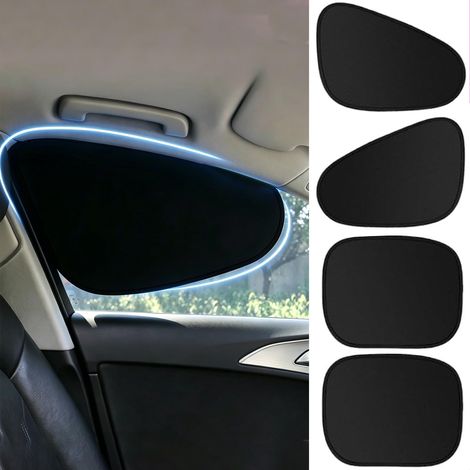 Lot de 4 pare-soleil magnétiques pour fenêtre de voiture avec aspiration statique, protection UV à 99 %, ajustement universel pour (1/5)
