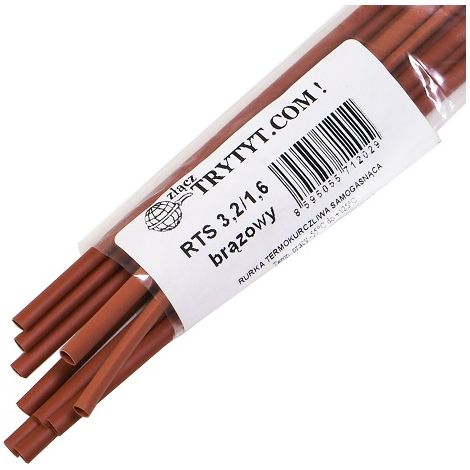 10x Tubo termorretráctil RTS 3.2/1.6 marrón (1/2)