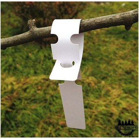 Étiquettes en plastique PVC blanches pour plantes – Lot de 200 – Dimensions 2 x 20 cm – Imperméables et faciles à écrire - KAEJYIUT-200 (1/5)