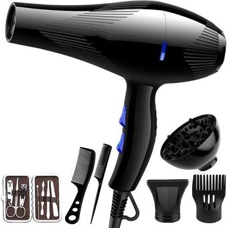 Sèche Cheveux Professionnel , Lointain Salon Sèche-Cheveux Puissant AC Moteur Seche Cheveux 1000W (1/5)