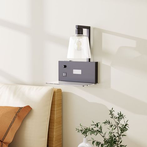 E27 Wall Light with Digital Clock (1/5)