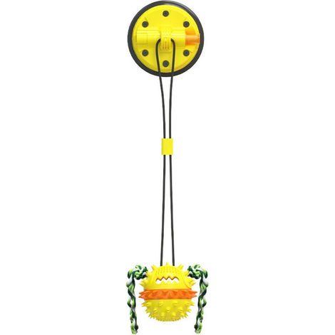 Jouet pour Chien avec Ventouse Vide, Toy Jouet Chien Interactive Indestructible, Multifonction Molaire Snack Balls, pour Chiens Moyens/Grands(jaune) (1/5)