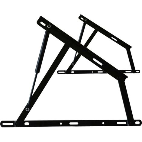 Juego de 2 HERRAJES + 2 AMORTIGUADORES de CANAPÉ, Sistema Completo de Elevación 900 Newtons, Medidas standard