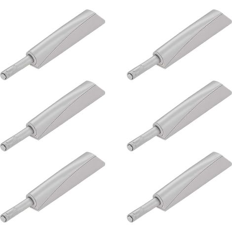 Lot de 6 dispositifs magnétiques de sécurité pour loquets de porte et tiroirs de placards et armoires (gris) (1/4)