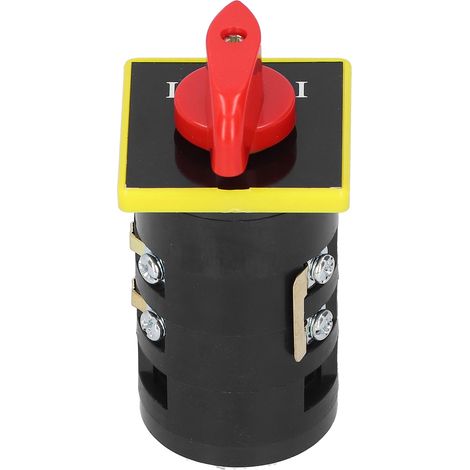 Interrupteur rotatif universel 3 positions à retour automatique, coupure marche/arrêt, 380V 10A 4KW, commutateur de changement de mode pour tableau électrique. (1/5)