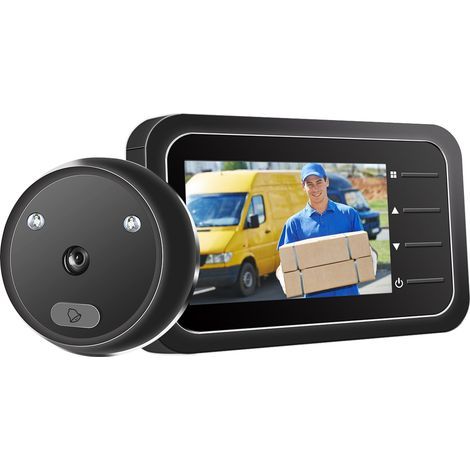 Wireless video doorbell with 2.4-inch LCD screen – infrared night vision – powered by 3 AAA batteries (not included). (1/5)