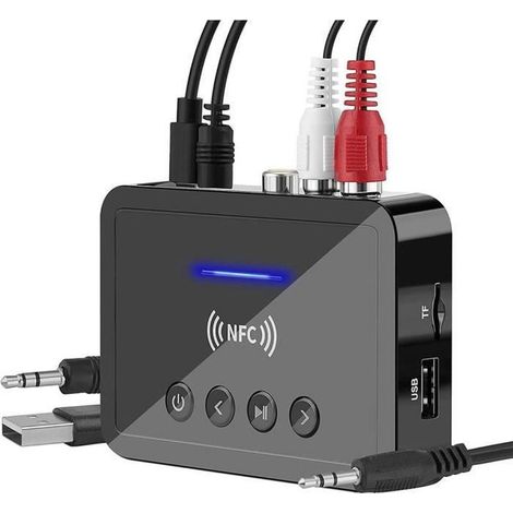 Bluetooth 5.0 RéCepteur Metteur FM StéRéO AUX 3.5Mm Jack RCA Sans Fil NFC Bluetooth Audio Adaptateur pour TV PC Casque (1/4)