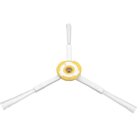 vhbw spazzola laterale compatibile con Xiaomi Roborock S50, Mi Vacuum Robot robot aspirapolvere - bianco / giallo