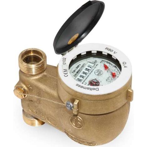 Mehrstrahl Hauswasserzähler Deltamess MNK 2,5 ST Einbau senkrecht Steigrohr QN 2,5 EJ 2026 105mm (1/2)