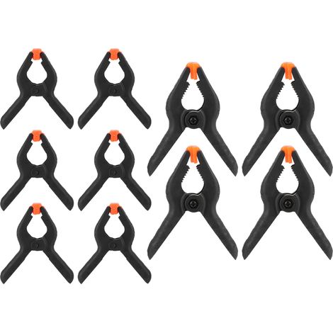 Lot de 10 pinces à ressort pour bricolage, serre-joints en plastique, accessoires d'établi, outils à main (1/5)