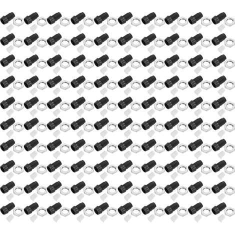 Lot de 100 supports de LED chromés en plastique de 3 mm pour ampoules LED noires (1/5)
