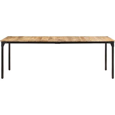 Maison Exclusive - Table de salle Ă manger 220x100x76 cm Bois de manguier brut (1/5)