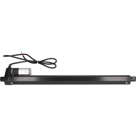 Vérin électrique linéaire 400mm course, alliage aluminium, 1000N poussée, 12V DC noir, actionneur pour lit, canapé, mouvement linéaire, moteur seul. (1/5)