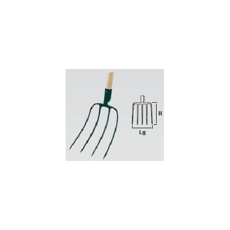 Leborgne – Fourche à fumier 4 dents – Manche Compositube léger et imputrescible – Acier forgé pour durabilité – Protège-pointes inclus (1/7)
