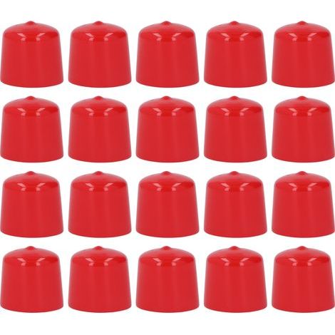 Couvercle de Protection en PVC rouge, 20 pièces, résistant à la Corrosion, élastique, ignifuge, léger, filetage, embout 40mm (1/5)