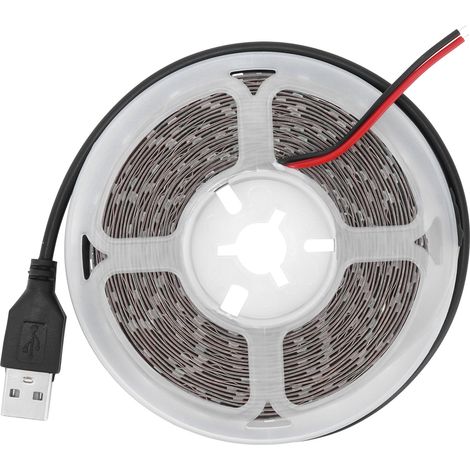 Ruban LED RGB flexible, alimenté par USB, basse tension 5V, bande lumineuse pour chambre, bar, KTV, lumière rouge (1/5)