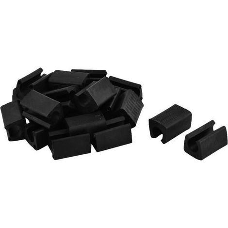 20Pcs Patin Pied Chaise Tube Rond Embout Tube Pied Table Fauteuil Tampon Meuble Rectangle en Plastique Antidérapant
