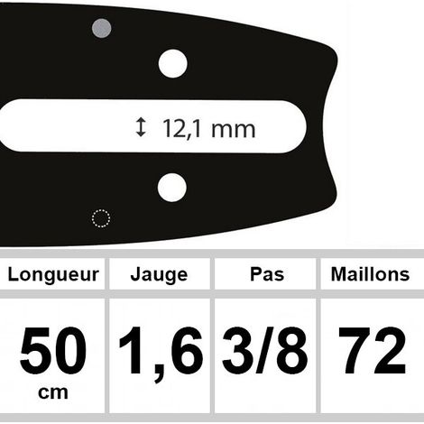 Guida OZAKI 50 cm 3/8 1,6mm