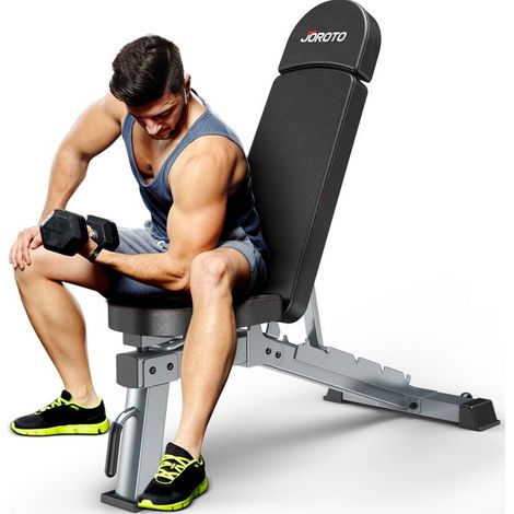 Hantelbank - JOROTO - MD80 - Verstellbar 4 in 1 - Neigbar faltbar - Tragfähigkeit 450 kg