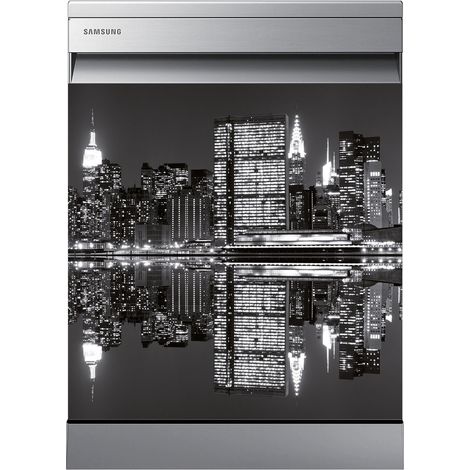 Stickers Lave vaisselle - New York - 60x60 cm - Adhésif BRILLANT (1/2)
