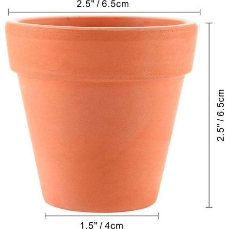 TAISHENGDA – 12 Mini-Terrakotta-Blumentöpfe (6,5 cm) für Sukkulenten und Kakteen, geeignet für drinnen und draußen, ideal für Kakteen, Sukkulenten, Blumendekoration, Gartendekoration, Hochzeiten, Part (1/5)