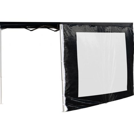 Laterales Individuales Carpas Plegables - Lateral con Ventana 3 Metros Eco - Negro
