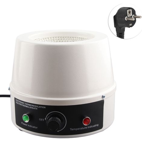 Manteau chauffant électrique de laboratoire, jaquette chauffante thermostatique 500mL, 250W, régulation de température, prise UE 220V (1/5)