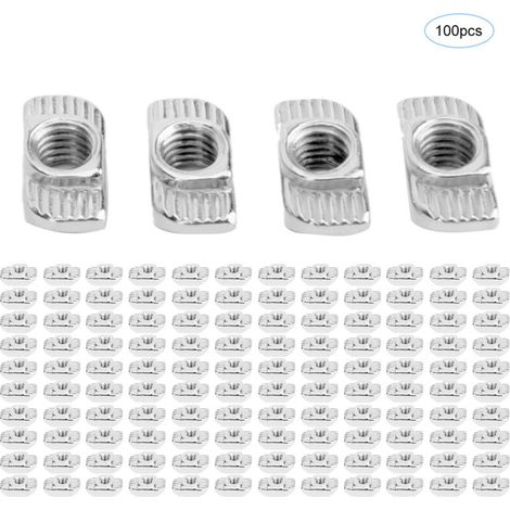 100 pieces European standard T-nut 30T sliding threaded for aluminum profiles M6 (1/5)