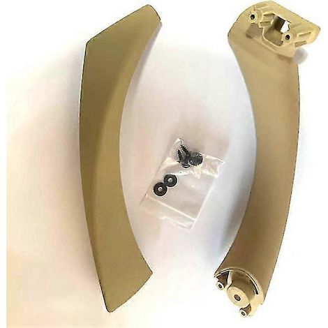 Poignée intérieure de porte gauche/droite, couleur beige/noir, cache de poignée de porte intérieure pour BMW Série 3 E90 E91 328 330 335 Poignées de porte intérieures -- beige (à gauche) (1/5)