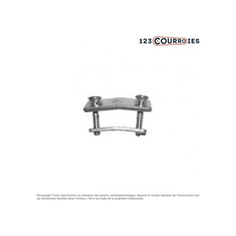 Attache plate simple pour courroie Open A 13 mm AGRPERFO-A