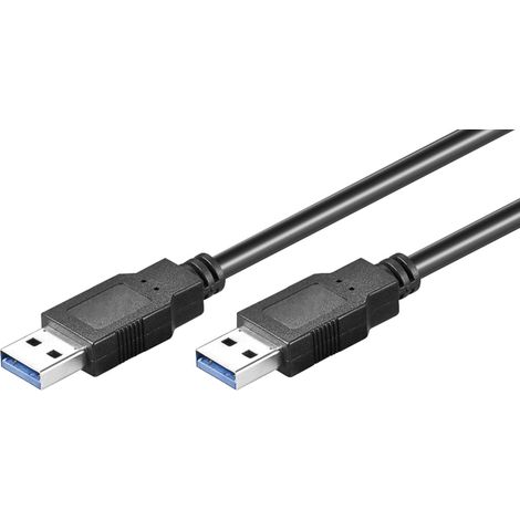 USB-A-Kabel, USB 3.0, 5 m, schwarz, USB-3.0-Stecker (Typ A) USB-3.0-Stecker (Typ A). Kabellänge 5 m (1/2)