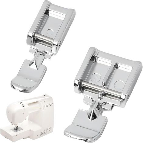 2PCS Pied à Fermeture éclair à Clipser,Pieds de Machine à Coudre,Pied presseur à Fermeture éclair à Clipser,Pied de Biche Machine a Coudre,Pied de biche pour Singer, Brother, Babylock, Euro Pro. (1/5)