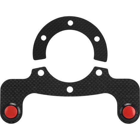 Kits de bouton de klaxon externe en fibre de carbone pour momo / omp / nardi / sparco 6 boulons de direction roule Bouton. (1/5)