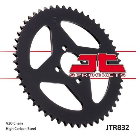 Corona posteriore in acciaio JT R832-48, 48 denti, misura 420 (1/2)