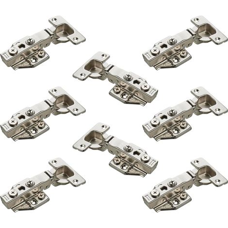 SOTECH Topfband T48 105° mit Dämpfer (Soft-Close) inkl. Montageplatten mit Exzenterverstellung, Eckanschlag, 8 Stück (1/5)