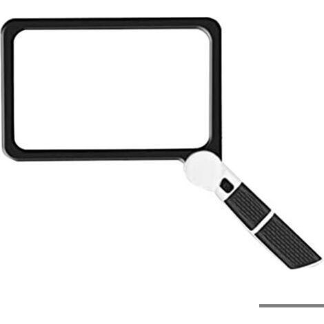 BelleRise - LAN Loupe Pleine Page 5X pour la Lecture, Loupe éClairéE Pliante avec 48 LumièRes LED, Loupe à Main Rectangulaire (1/4)