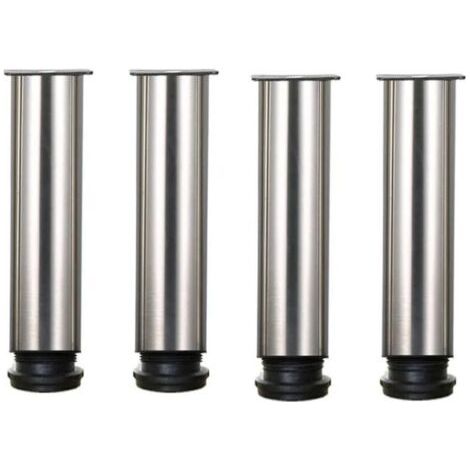 Ahlsen Möbelfüße – 4er-Set höhenverstellbare Edelstahl-Möbelfüße für Sofa, Tisch, Schränke – 20 cm (1/4)