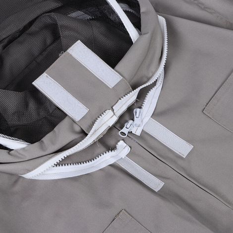 Schutzanzug für Imker, abnehmbare braune Baumwolljacke mit gut sichtbarem Visier und Hut inklusive