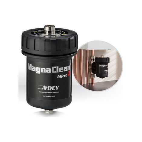 Filtre magnétique MagnaClean Micro 2 pour chauffage central – Action cyclonique – Efficacité sous le micron – Dimensions 26x34 – Adey (1/6)