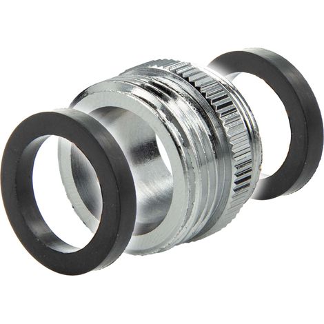 tecuro Aufnahme Adapter Übergangsstück M24 x 1 AG x 3/4 Zoll AG, Messing hochglanzverchromt