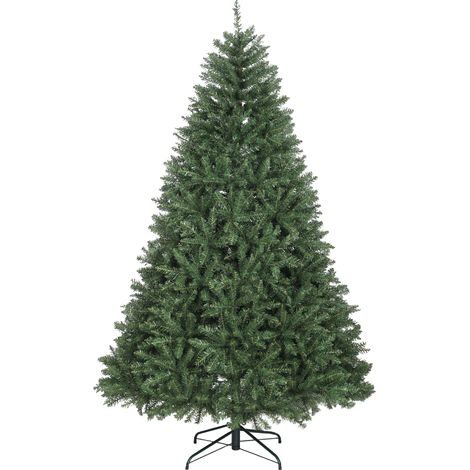 Albero di Natale Artificiale 210 cm 2641 Rami a Cerniera e Base in Metallo Verde (1/5)