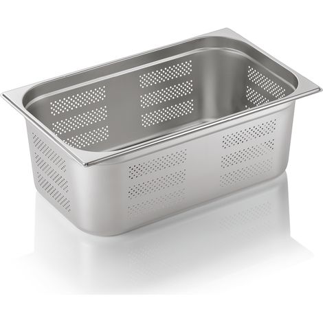 Bac inox perforé fond et côtés GN 1/1 H 200 mm 28 ltr GN CORE - Was Germany